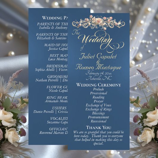 Programme Arc de rose - Mariage bleu