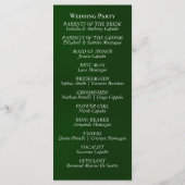 Programme Arc de rose - Mariage Émeraude (Dos)