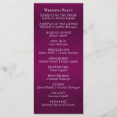 Programme Arc de rose - Mariage prune (Dos)