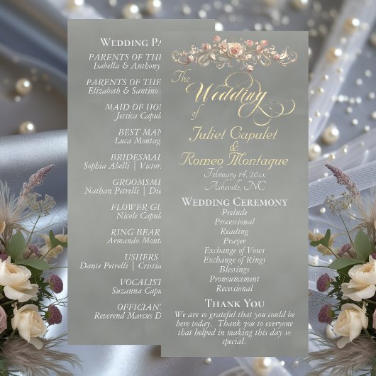 Programme Arc de rose - Mariage sauge