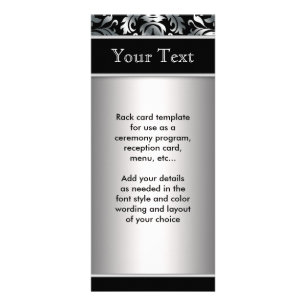 Programme argenté et noir de menu