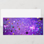 Programme Arrière - plan de feuille violet avec étoiles (Devant / Derrière)
