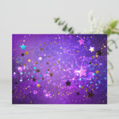 Programme Arrière - plan de feuille violet avec étoiles (Debout devant)