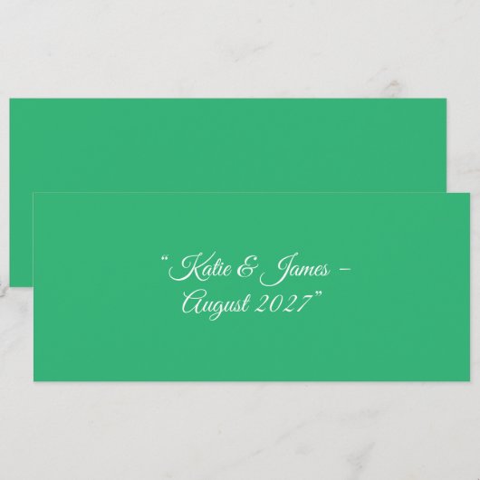 Programme Arrière - plan vert à la menthe plate - Design Mar (Devant / Derrière)