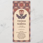 Programme Art Deco Floral Stained Glass Wedding Program (Devant)