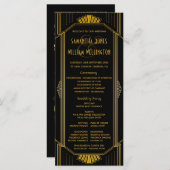 Programme Art Déco Gatsby Modern Mariage Timeline (Devant / Derrière)
