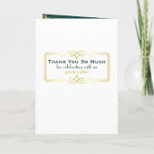 Programme Art Déco Gold Green Entourage Ordre de cérémonie (Dos)