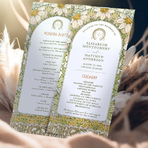 Programme Art Nouveau mariage Daisy vintage par Mucha