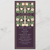 Programme Aubergine Fleur Blanche Épée Royale Mariage (Devant)
