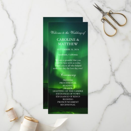Programme aurores boréales Aurora Mariage (Devant/Arrière en situation)