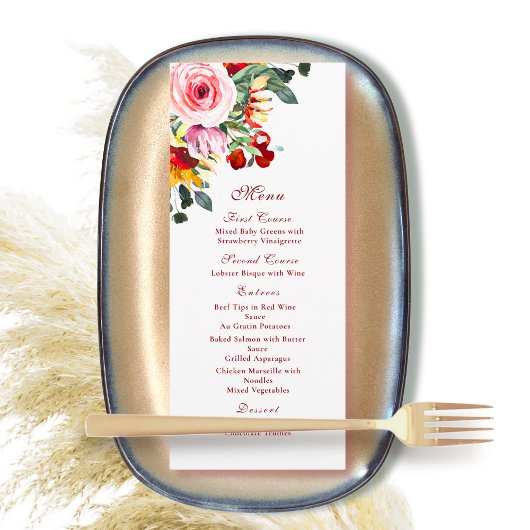 Programme Automne Automne Aquarelle Florale Rouille Or Tourn