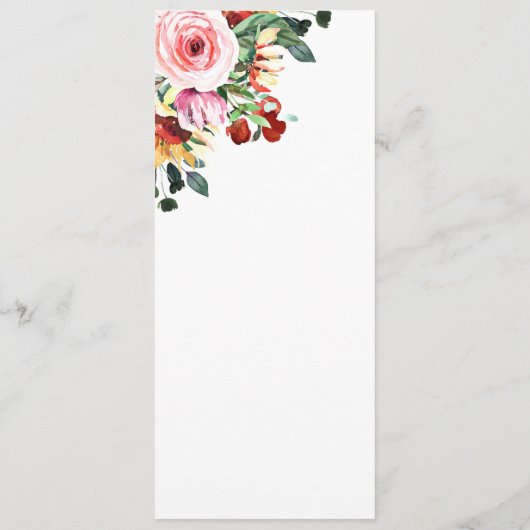 Programme Automne Automne Aquarelle Florale Rouille Or Tourn (Dos)