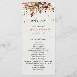 Programme Automne Feuilles Russe Pays Boho Mariage