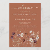 Programme Automne Floral Terracotta Mariage (Devant)