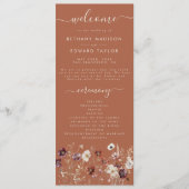 Programme Automne Floral Terracotta Mariage (Devant)