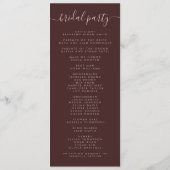 Programme Automne Floral Terracotta Mariage (Dos)