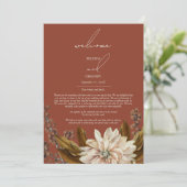 Programme Automne Floral Terracotta Mariage Itinéraire (Debout devant)