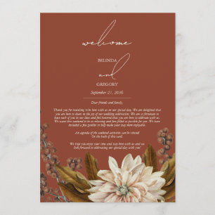 Programme Automne Floral Terracotta Mariage Itinéraire