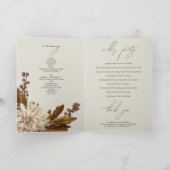 Programme Automne Floral Tones Terre Aquarelle Mariage de au (Intérieur)