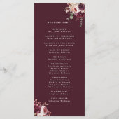 Programme Automne Romance Aquarelle Mariage Floral (Dos)