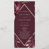 Programme Automne Romance Gold Frame Bourgogne Mariage (Devant)