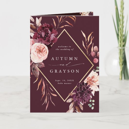 Programme Automne Romance Gold Frame Mariage plié (Devant)