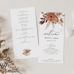 Programme Automne Rustique Mariage Floral Grand<br><div class="desc">Ce magnifique design floral présente des fleurs d'aquarelle. Ajoutez vos informations à l'aide du formulaire modèle. La fonction Personnaliser supplémentaire permet d'accéder au menu d'édition avancé où vous pouvez modifier la police,  les couleurs et la disposition du texte.</div>