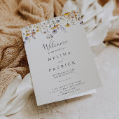 Programme Automne Sunshine Élégant Fleur sauvage plié Mariag