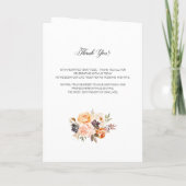Programme Automne Terracotta Orange Fleurs Mariage Plié (Dos)