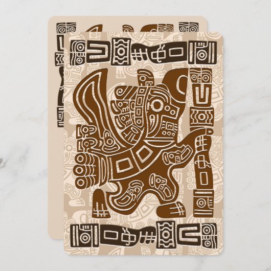 Programme Aztec Eagle Guerrier Tribal Art antique (Devant / Derrière)