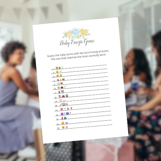 Programme Baby Emojis Boy Teddy Bear Card