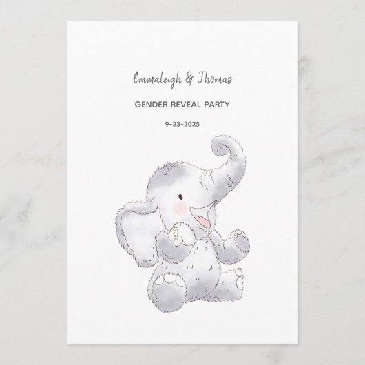 Programme Baby Emojis moderne Baby Elephant Card (Dos)