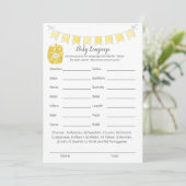 Programme Baby Language Game Girl Teddy Bear Card (Debout devant)