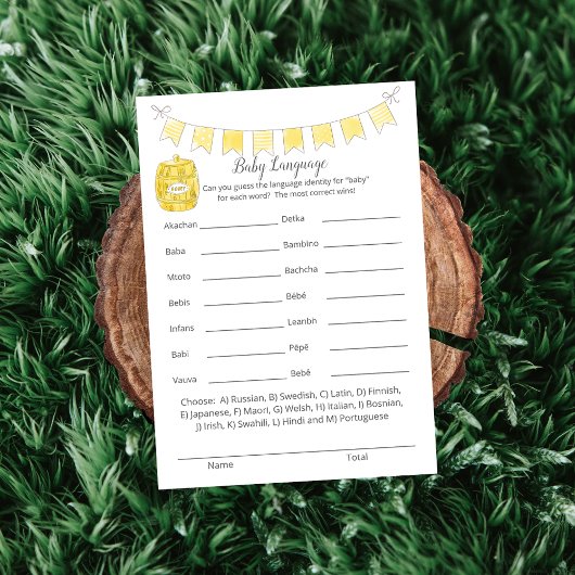 Programme Baby Language Jeu Teddy Bear Card