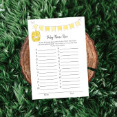 Programme Baby Name Race Jeu Teddy Bear Card