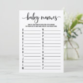 Programme Baby Names A to Z Baby shower Jeu (Debout devant)