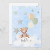 Programme Baby shower d'ours en peluche modifiable 5x7 Numér (Devant / Derrière)