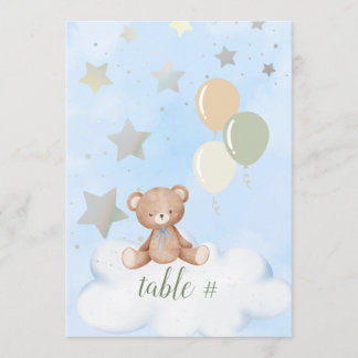 Programme Baby shower d'ours en peluche modifiable 5x7 Numér