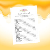 Programme Baby Word Scramble Girl Teddy Bear Card