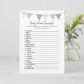 Programme Baby Word Scramble Modern Baby Elephant Card (Debout devant)