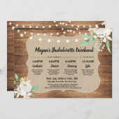 Programme Bachelorette Fête des mariées Itinéraire Bois blan (Devant / Derrière)