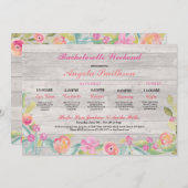 Programme Bachelorette Fête des mariées rustique Itinéraire  (Devant / Derrière)