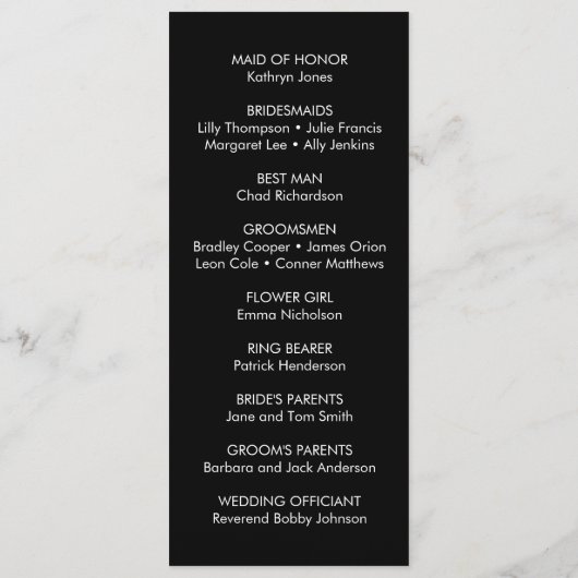 Programme Bague Diamant Noir & Blanc Bienvenue à notre Maria (Dos)