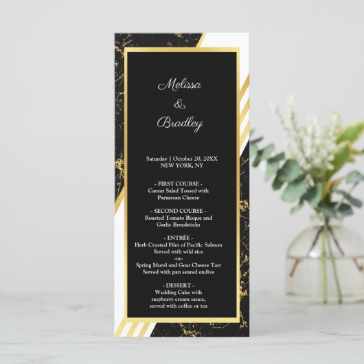 Programme Bandes de marbre d'or typographie noir (Debout devant)
