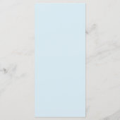 Programme Baptême élégant moderne pour garçons en bleu (Dos)