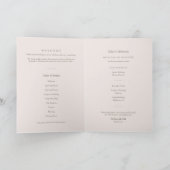 Programme Baptême plié minimal Croix Grace Blush (Intérieur)