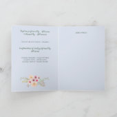 Programme BAPTISM de 4 pages - Floral Cross Blue (Intérieur)