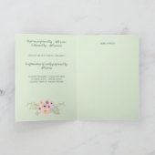 Programme BAPTISM de 4 pages - Floral Cross SAGE (Intérieur)