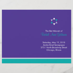 Programme Bat mitzvah moderne Star Flyer
