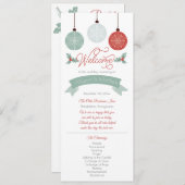 Programme Baubles et Holly Noël Mariage (Devant / Derrière)